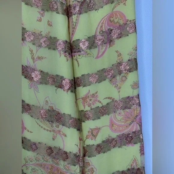 Ralph Lauren Black Label - SilkMetallic Blend - Sheer Pants - Gorgeous Wide Leg - Picture 2 of 6